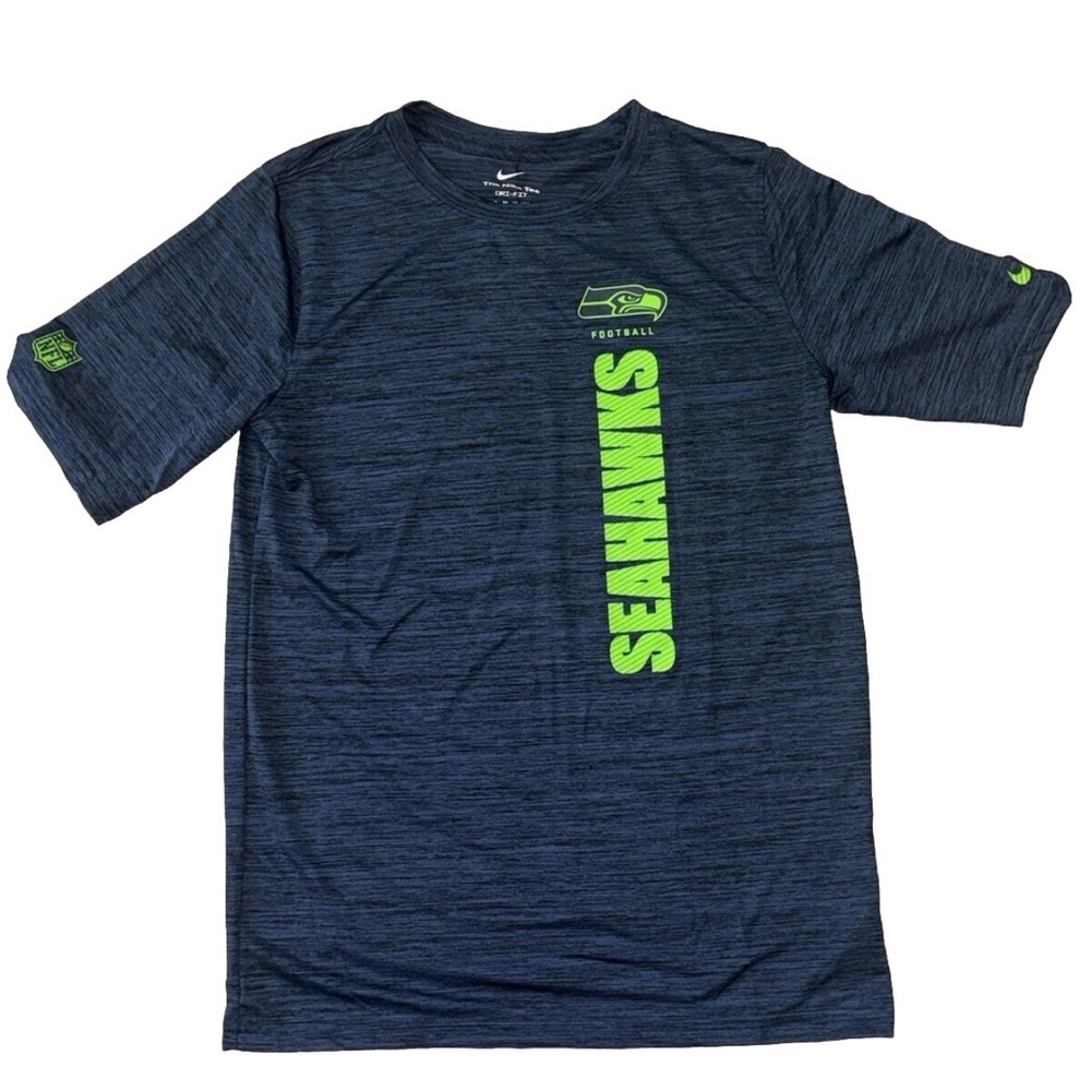 Nike Seattle Seahawks Navy Blue‎ T-Shirt dri-fit NWT MSRP- $35